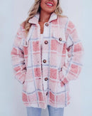 ELINARA - Checkered Fleece Jacket