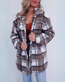 ELINARA - Checkered Fleece Jacket
