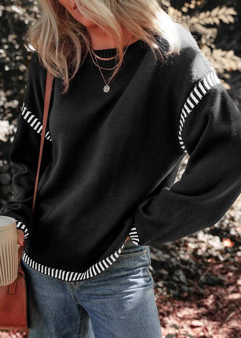 Marisa - Chic Contrast Sweater