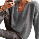 Kim - V Neck Pullover Sweater
