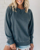 VIOLA - Ribbed Sweater with Pockets