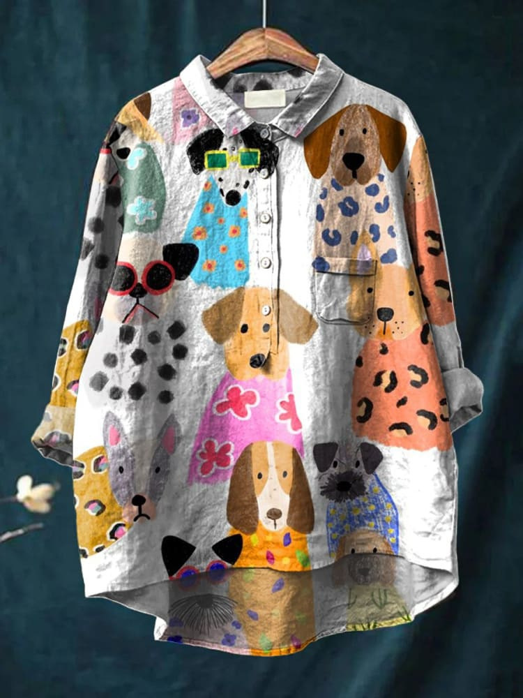 Isabella - Premium Women's Dog Print Shirt