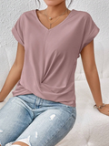 Celest - Cozy V-Neck Casual Tee