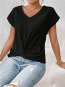Celest - Cozy V-Neck Casual Tee