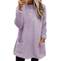 Lucy - Fleece Pullover Long Sweater