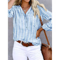 Maddie - Striped Button-Up Shirt