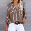 Maddie - Striped Button-Up Shirt