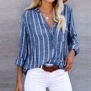 Maddie - Striped Button-Up Shirt