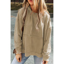 Nalas - Zip Henley Acid Wash Fleece Hoodie