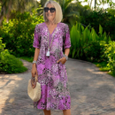 Audrey -  Bohemian Printed Dress