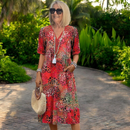 Audrey -  Bohemian Printed Dress