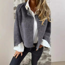 Amalia - Long Sleeve Round Neck Wool Cardigan