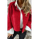 Amalia - Long Sleeve Round Neck Wool Cardigan