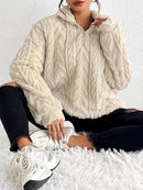Aila - Fluffy Zip Sweater
